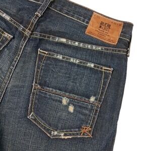 Ruehl No.925 Varick Distressed Denim Jeans Men's 32x30 Button Fly Made in USA